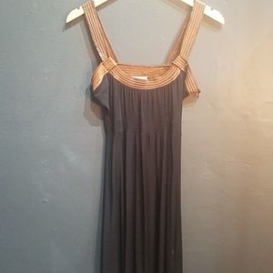 Vintage 90's akiko leather and cotton dress